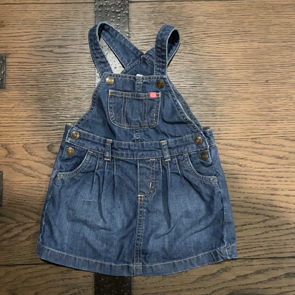 Denim overall dress